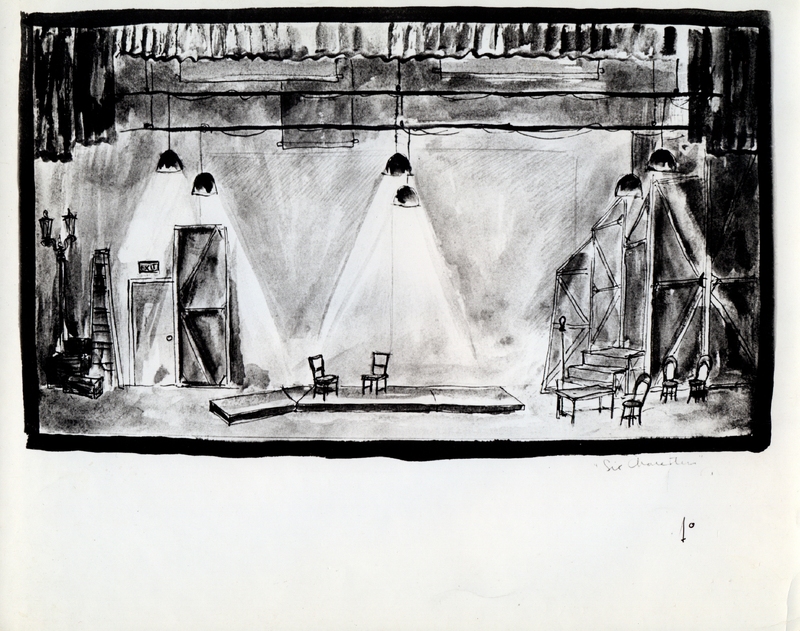 Diseño de escenografía montaje Seis personajes en busca de un autor (Residencia en Riverside)