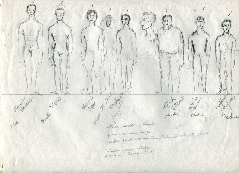 Bocetos de cuerpos de La ópera de los tres centavos