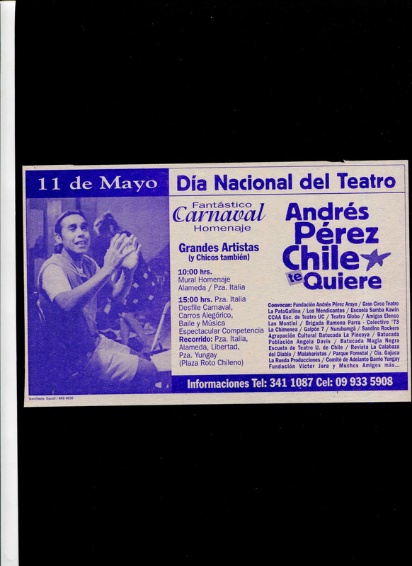 Volante Día Nacional del Teatro
