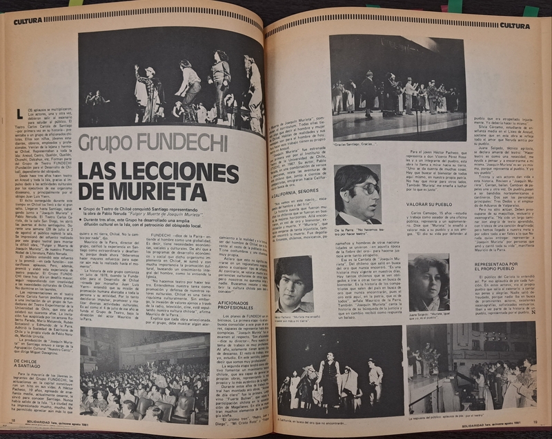 Reportaje sobre el Grupo de Teatro FUNDECHI de Chiloé
