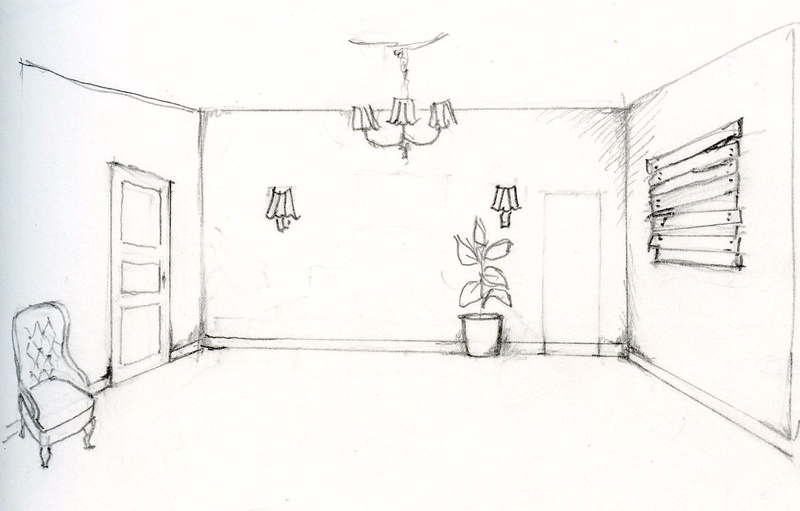 Primer boceto escenográfico