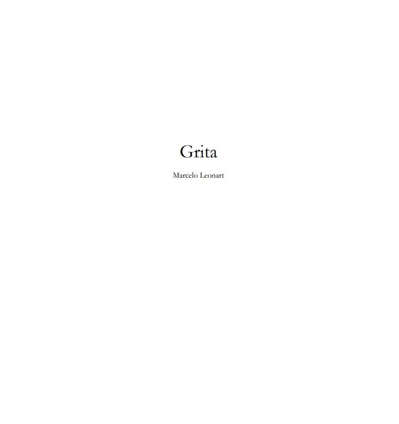 Borrador de la obra Grita para CEIBO Ediciones