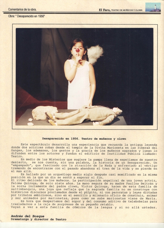 Comentario de la obra Desparecido en 1956