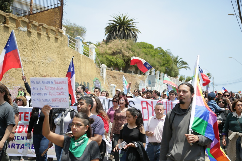 Marcha en Cartagena desde el frente