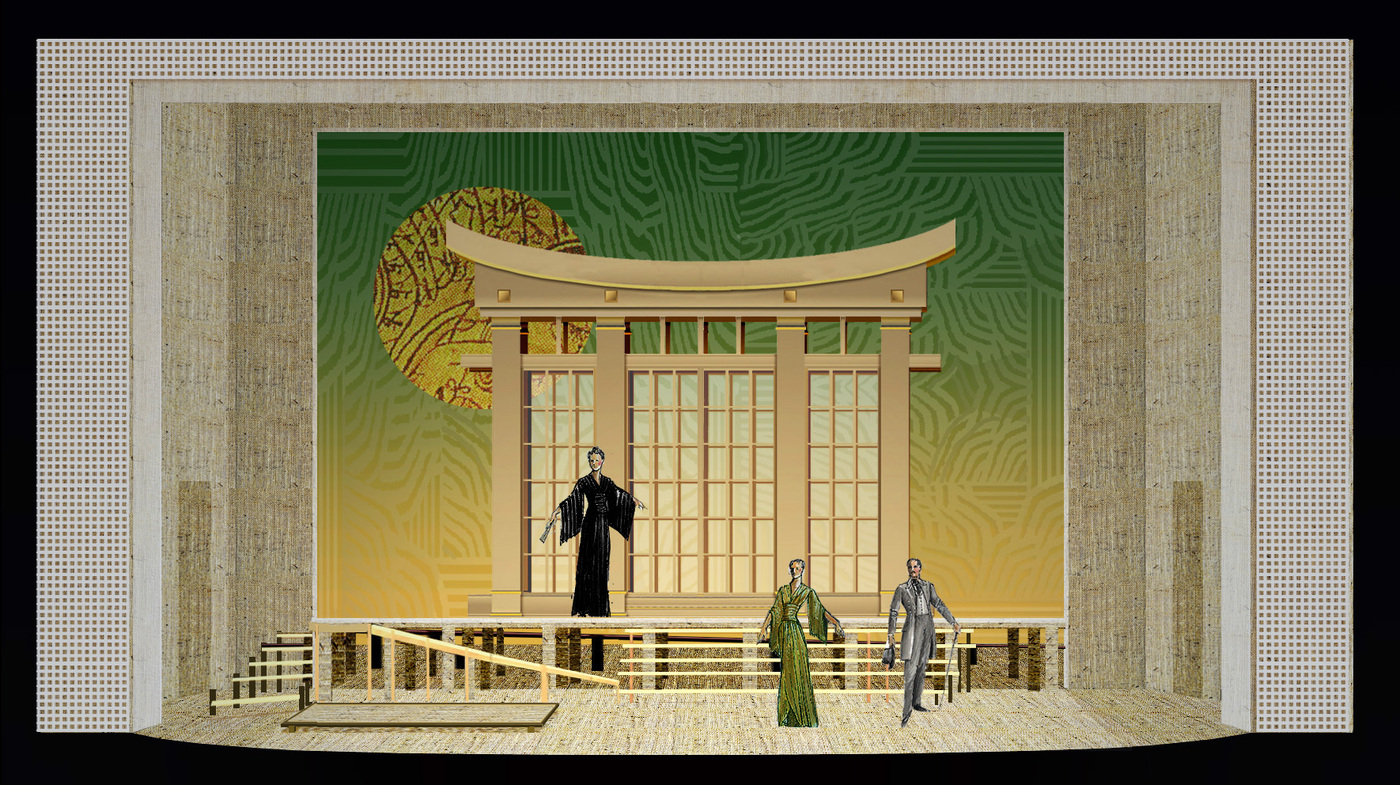 Boceto Escenográfico Madame Butterfly
