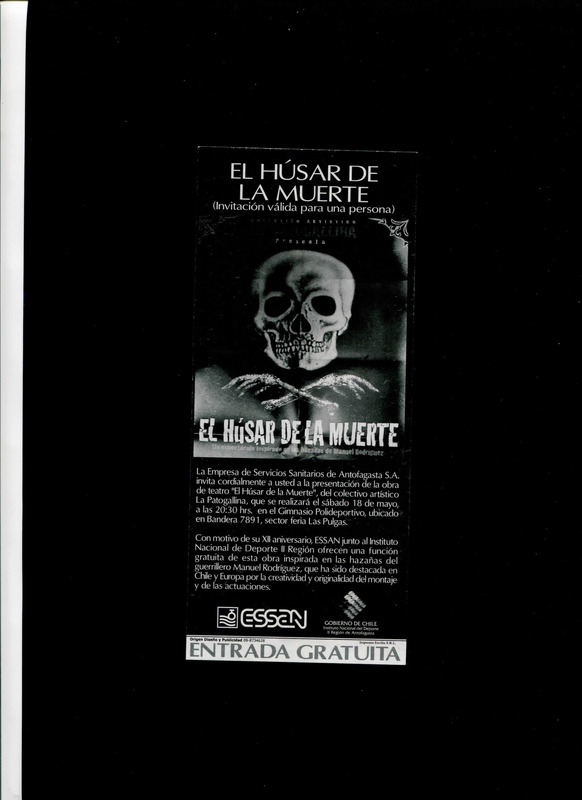 Invitación El Húsar de la Muerte Antofagasta
