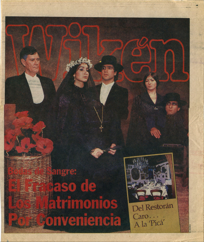 Portada revista Wikén con puesta en escena de Las Bodas de Sangre