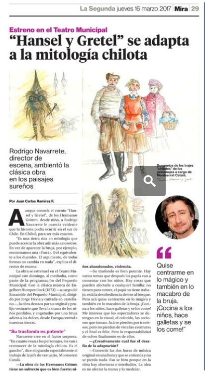 Nota de prensa Hansel y Gretel se adapta a la mitología chilota
