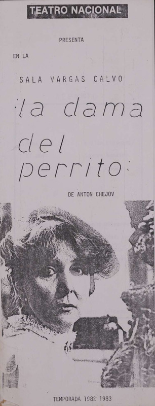 Programa de mano de la obra La Dama del Perrito