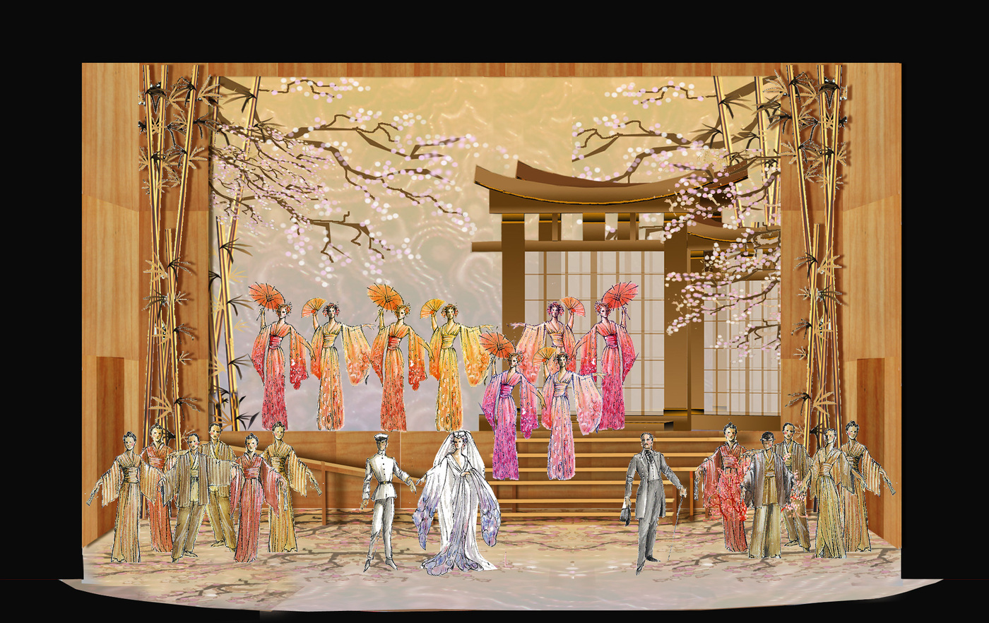 Boceto Escenográfico Madame Butterfly