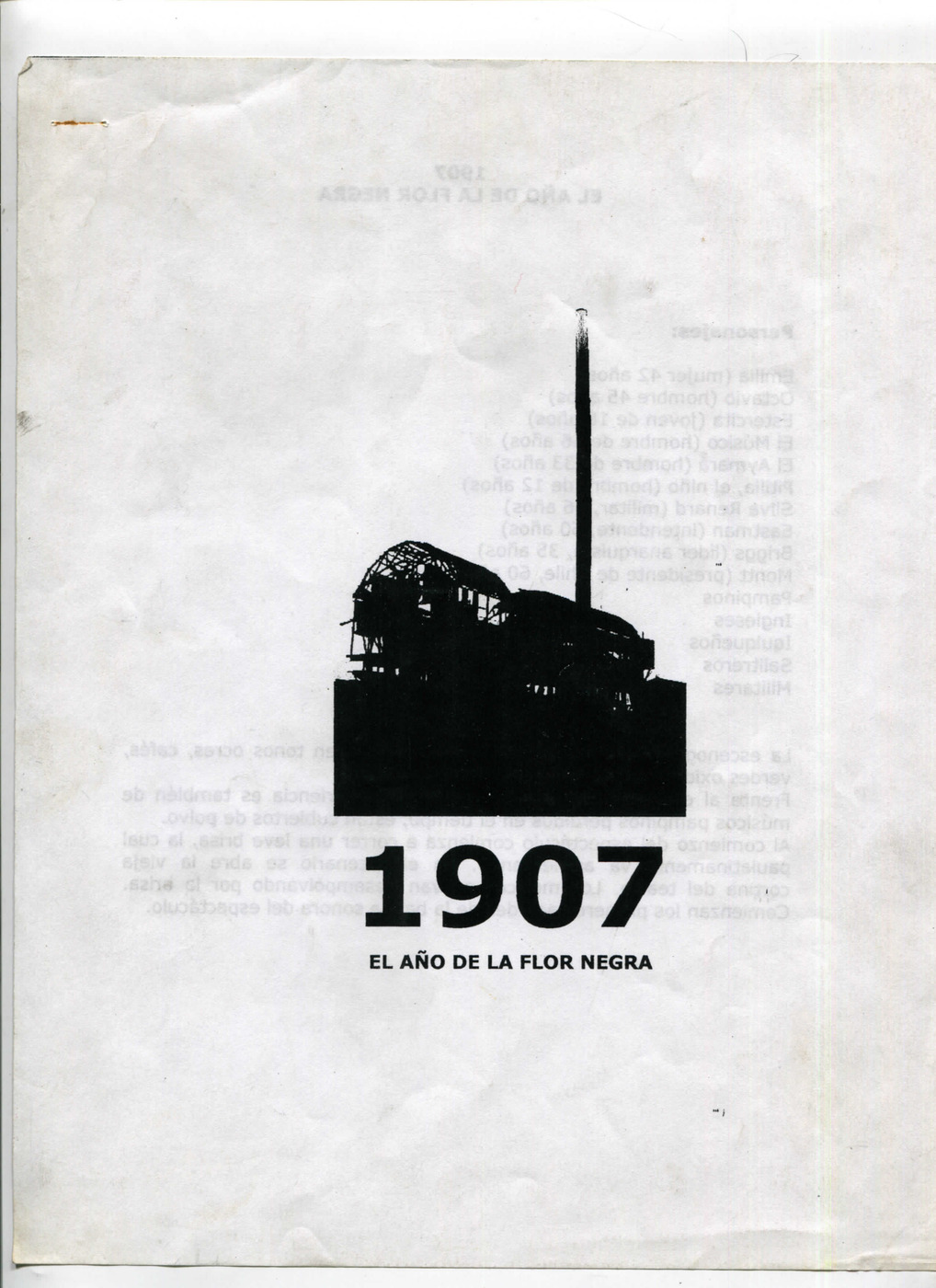 Guión de 1907 El Año de la flor negra