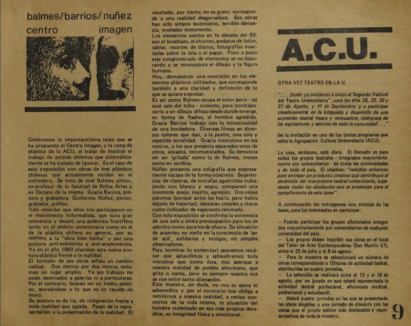A.C.U Otra vez teatro en la U