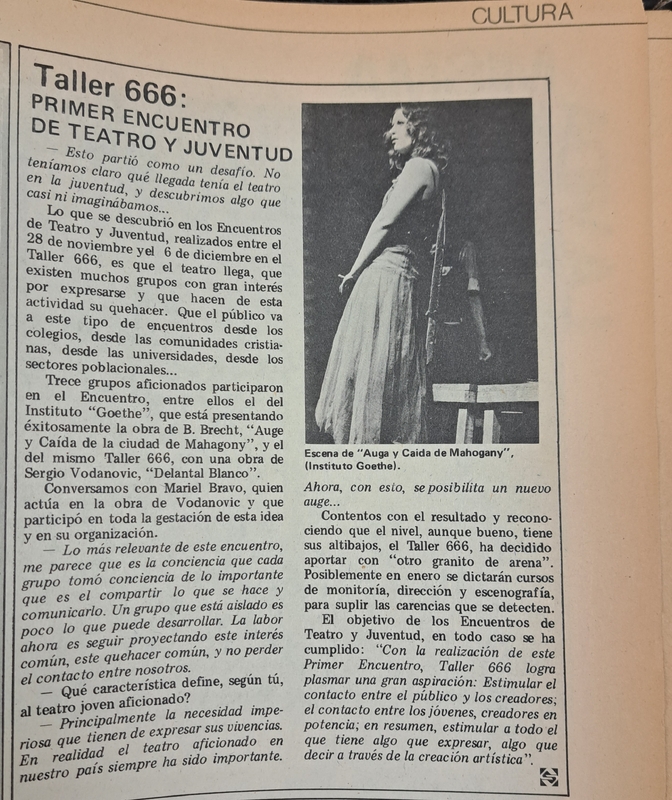 Nota de prensa del Primer Encuentro de Teatro y Juventud