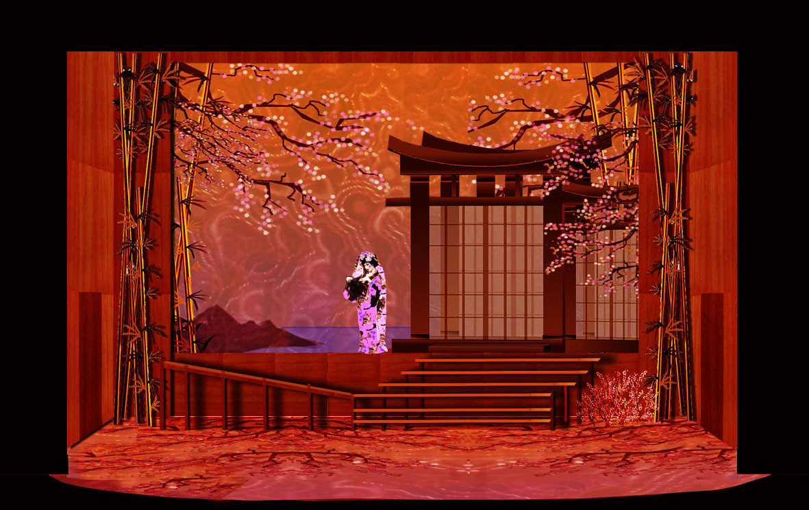 Boceto Escenográfico Madame Butterfly