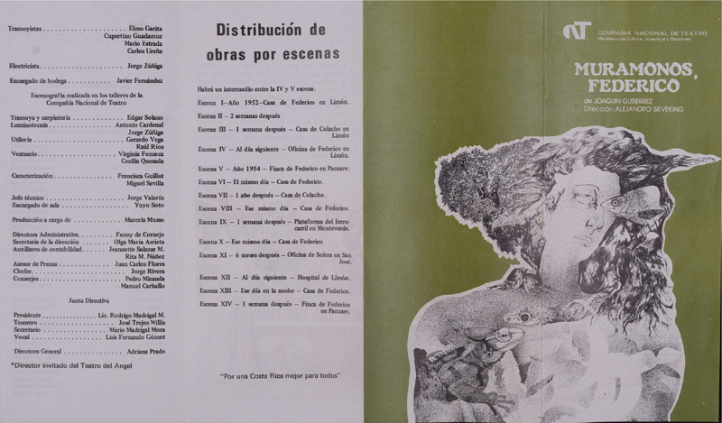 Programa de mano de la obra Murámonos Federico