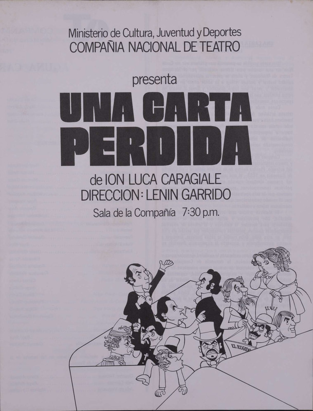 Programa de mano de la obra Una Carta Perdida