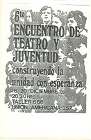 Afiche 6° Encuentro Teatro y Juventud del Taller 666
