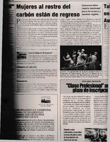 Artículo de prensa "Mujeres al rostro del carbón"