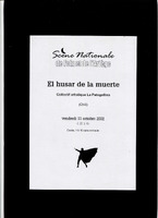 Volante informativo de una presentación del Húsar de la Muerte en Scène nationale / Foix 2002