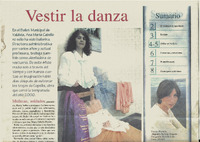 Artículo de prensa Vestir la danza