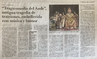 Crítica teatral de Agustin Letelier sobre Tragicomedia del Ande
