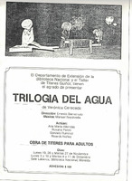 Fotocopia afiche La trilogía del Agua en Biblioteca Nacional