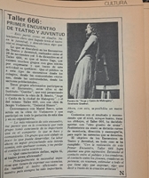 Nota de prensa del Primer Encuentro de Teatro y Juventud